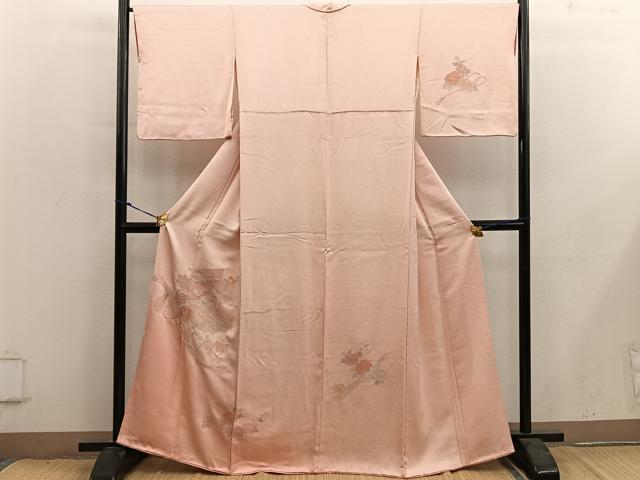 平和屋着物■訪問着　総刺繍　スワトウ刺繍　飛鶴花文　正絹　逸品　BAAY0117mz