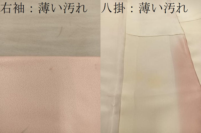 平和屋着物■訪問着　作家物　手描き　牡丹花文　暈し染め　正絹　逸品　BAAY0121mz