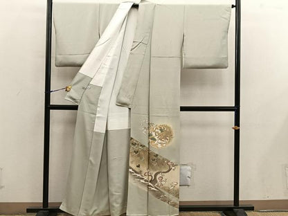 平和屋着物■豪華色留袖　作家物　駒刺繍　飛鶴花文　暈し染め　金彩　正絹　逸品　BAAY0126mz