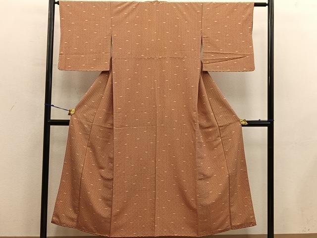 平和屋着物■上質な小紋　檜扇　正絹　逸品　BAAY0128mz
