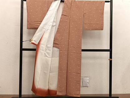 平和屋着物■上質な小紋　檜扇　正絹　逸品　BAAY0128mz