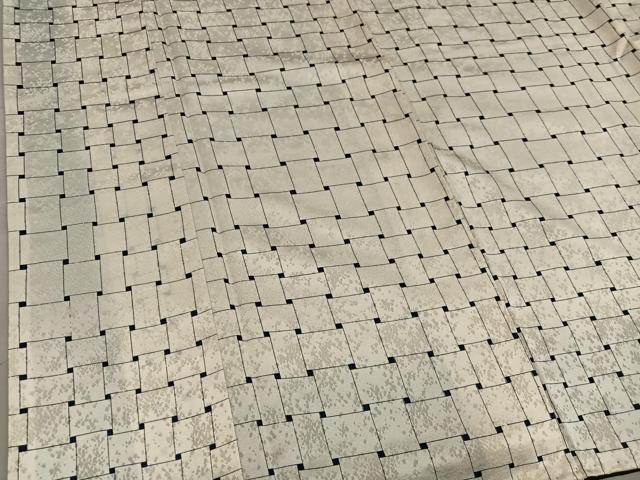 平和屋着物■上質な小紋　幾何学文様　正絹　逸品　BAAY0135mz