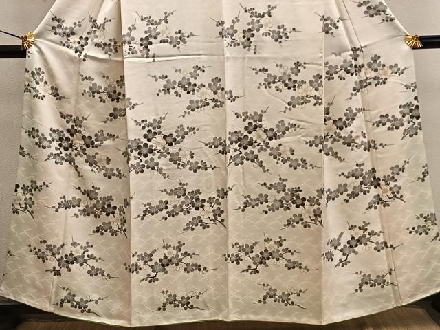 平和屋着物■訪問着　枝梅文　金彩　正絹　逸品　BAAY0138mz