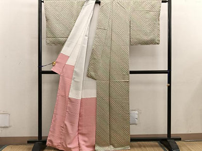 平和屋着物■上質な小紋　総絞り　正絹　逸品　BAAY0142mz