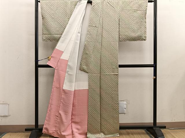 平和屋着物■上質な小紋　総絞り　正絹　逸品　BAAY0142mz