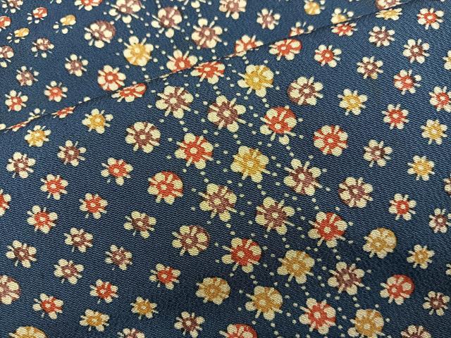 平和屋着物■上質な小紋　型染め　草花文　正絹　逸品　BAAY0146mz
