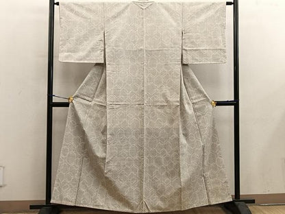 平和屋着物■上質な紬　亀甲文　正絹　逸品　BAAY0151mz