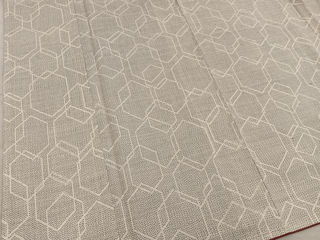 平和屋着物■上質な紬　亀甲文　正絹　逸品　BAAY0151mz
