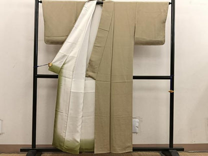 平和屋着物●江戸小紋　彫士：住田双光　霞文　鬼しぼ縮緬　正絹　逸品　未使用　BAAY0163mz