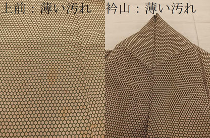 平和屋着物■上質な小紋　亀甲文　正絹　逸品　BAAY0167mz