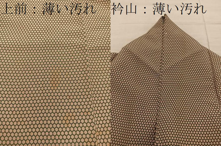 平和屋着物■上質な小紋　亀甲文　正絹　逸品　BAAY0167mz