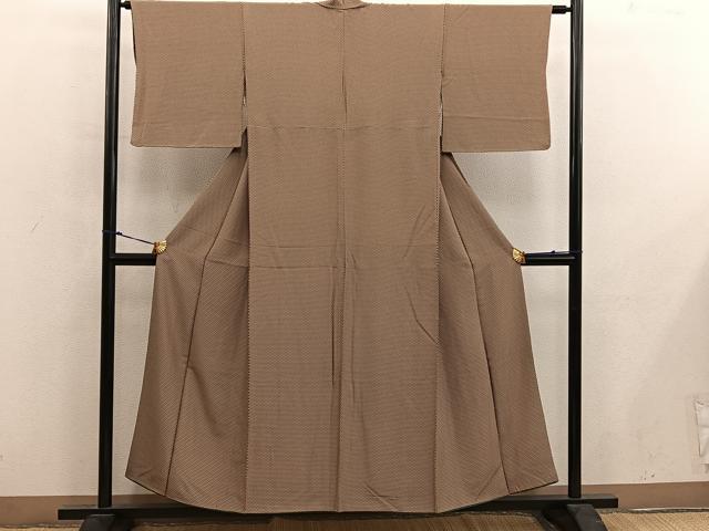 平和屋着物■上質な小紋　亀甲文　正絹　逸品　BAAY0167mz