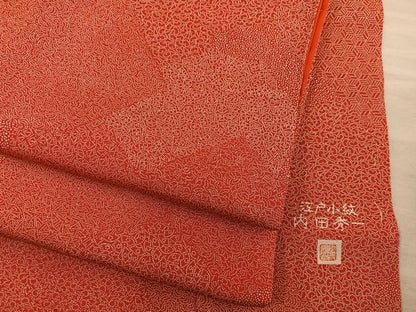 平和屋着物■江戸小紋　内田秀一　寄せ小紋柄　正絹　逸品　BAAY0172mz