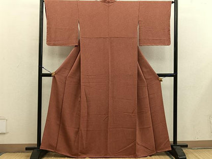 平和屋着物●江戸小紋　彫士：住田双光・染士：服部光擴　鮫小紋柄　鬼しぼ縮緬　正絹　逸品　未使用　BAAY0174mz