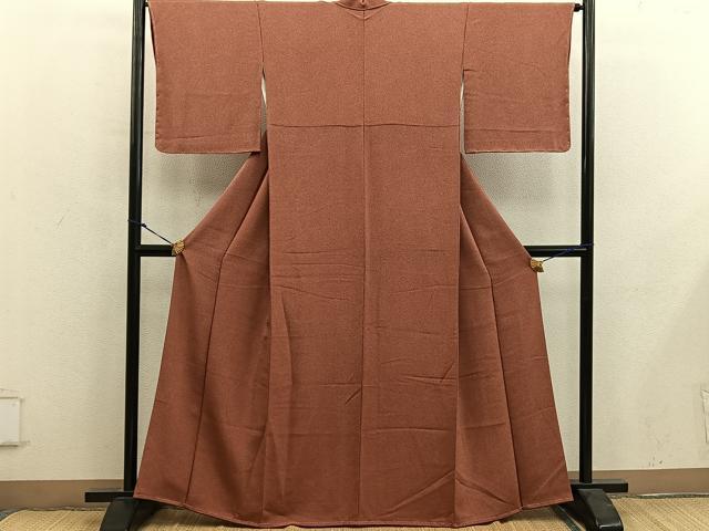 平和屋着物●江戸小紋　彫士：住田双光・染士：服部光擴　鮫小紋柄　鬼しぼ縮緬　正絹　逸品　未使用　BAAY0174mz