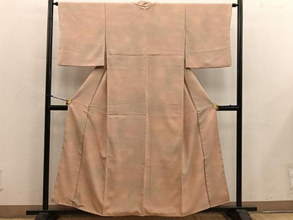 平和屋着物■上質なお召　鹿の子文様　暈し染め　正絹　逸品　BAAY0176mz