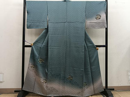 平和屋着物■訪問着　花鳥文　暈し染め　金彩　正絹　逸品　BAAY0177mz