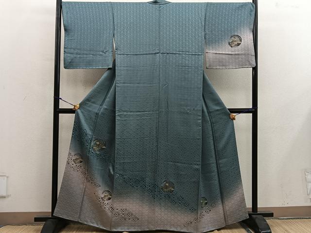 平和屋着物■訪問着　花鳥文　暈し染め　金彩　正絹　逸品　BAAY0177mz