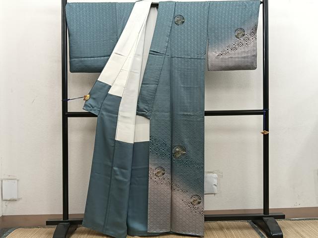 平和屋着物■訪問着　花鳥文　暈し染め　金彩　正絹　逸品　BAAY0177mz