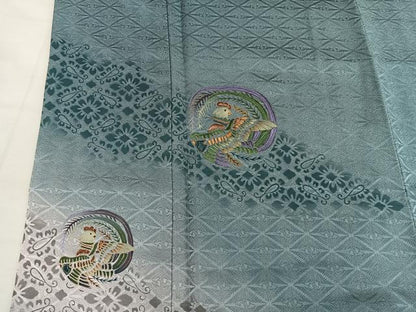 平和屋着物■訪問着　花鳥文　暈し染め　金彩　正絹　逸品　BAAY0177mz