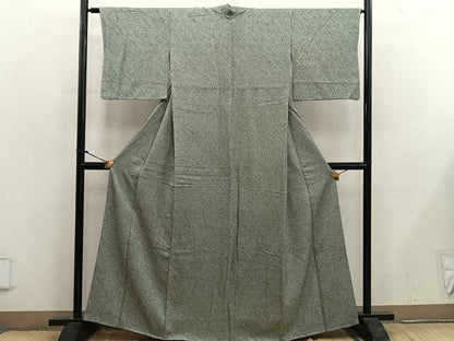 平和屋着物■大変加工の良い総絞り小紋　正絹　逸品　BAAY0178mz