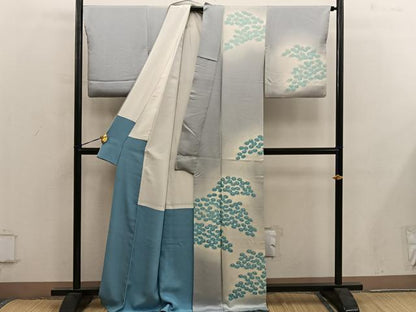 平和屋着物■訪問着　草花文　暈し染め　正絹　逸品　BAAY0181mz