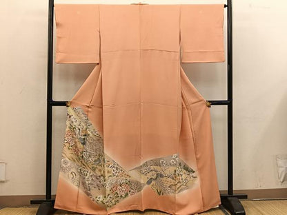 平和屋着物■豪華色留袖　駒刺繍　鳳凰花文　暈し染め　正絹　逸品　BAAY0183mz