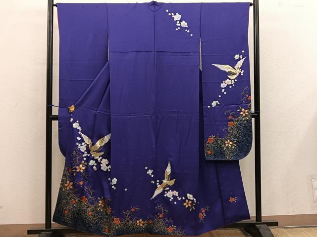 平和屋着物■豪華振袖　花鳥文　金彩　正絹　逸品　BAAY0185mz