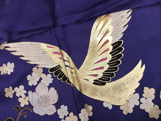 平和屋着物■豪華振袖　花鳥文　金彩　正絹　逸品　BAAY0185mz