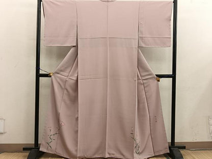 平和屋着物●手描友禅女流作家　一色生子　色留訪問着　枝花文　正絹　逸品　未使用　BAAY0189mz