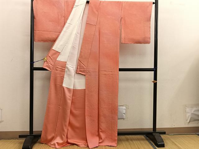 平和屋着物■日展作家　山本唯与志　レリーフ染　小紋　霞文　暈し染め　正絹　逸品　BAAY0194mz