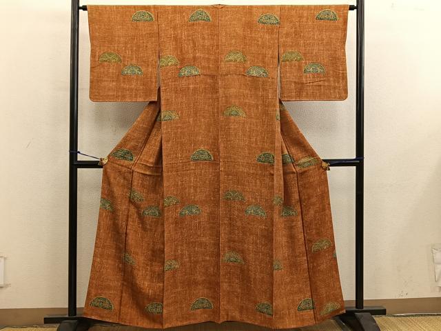 平和屋着物■上質な小紋　動物文　正絹　逸品　BAAY0195mz