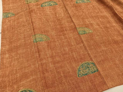 平和屋着物■上質な小紋　動物文　正絹　逸品　BAAY0195mz