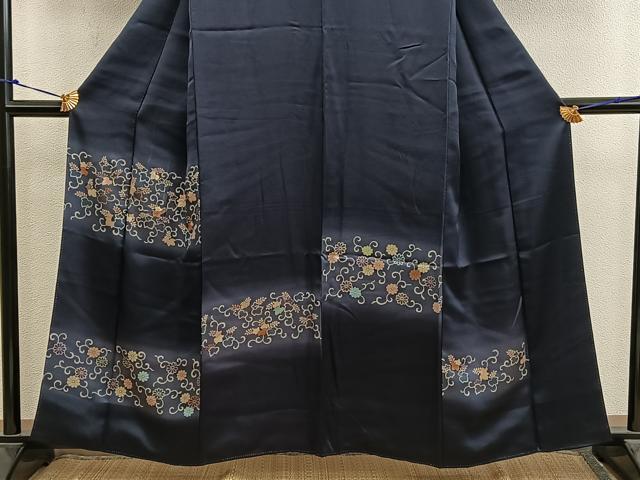 平和屋着物■訪問着　菊唐草文　暈し染め　三越扱い　正絹　逸品　BAAY0196mz