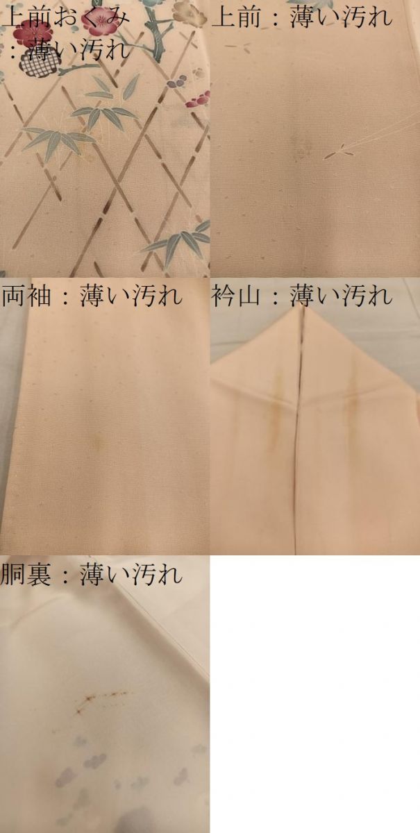 平和屋着物■訪問着　枝梅文　正絹　逸品　BAAY0198mz