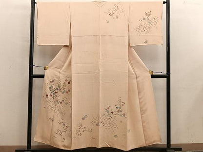 平和屋着物■訪問着　枝梅文　正絹　逸品　BAAY0198mz