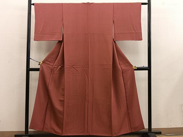 平和屋着物●人間国宝　初代 六谷梅軒(六谷紀久男)錐彫り　重要無形文化　財伊勢型紙　江戸小紋　行儀　正絹　逸品　BAAY0199mz