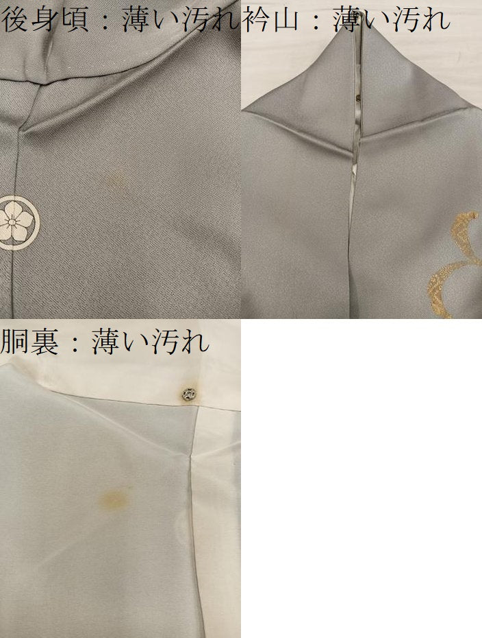 平和屋着物■訪問着　草花文　暈し染め　金彩　正絹　逸品　BAAY0205mz
