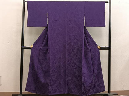 平和屋着物■上質なお召　菊花文　正絹　逸品　BAAY0206mz