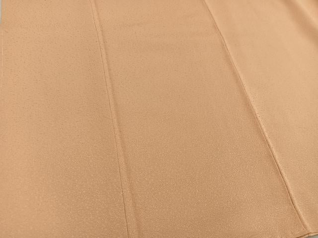 平和屋着物●上質な色無地　霞地紋　萱草色　銀座おゝぎ屋扱い　正絹　逸品　BAAY0212mz
