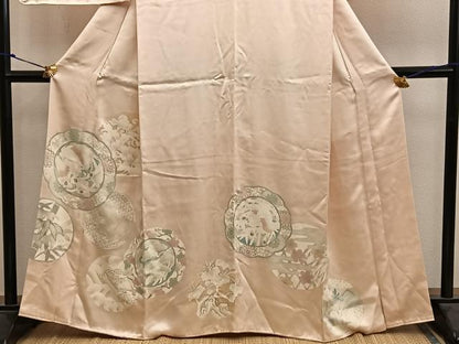 平和屋着物■色留訪問着　鳳凰花文　正絹　逸品　BAAY0216mz