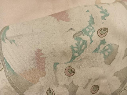 平和屋着物■色留訪問着　鳳凰花文　正絹　逸品　BAAY0216mz