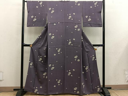 平和屋着物●上質な小紋　源氏香　千鳥　正絹　逸品　BAAY0221mz