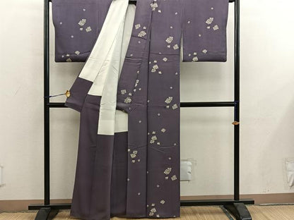 平和屋着物●上質な小紋　源氏香　千鳥　正絹　逸品　BAAY0221mz