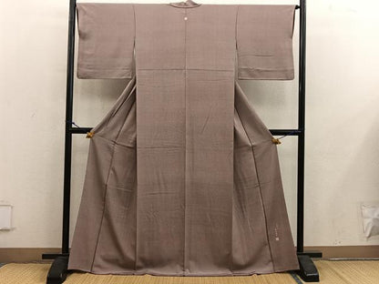 平和屋着物■伝統工芸士　廣瀬雄望　江戸小紋　格子柄　正絹　逸品　BAAY0222mz