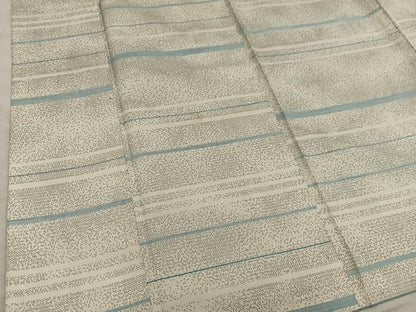 平和屋着物■上質な紬　横段文　正絹　逸品　BAAY0223mz