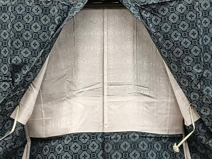 平和屋着物■本場村山大島紬　アンサンブル　蜀江文　正絹　逸品　BAAY0224mz