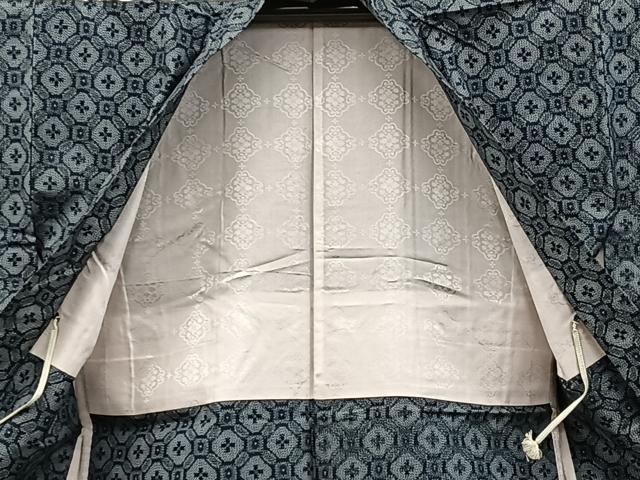 平和屋着物■本場村山大島紬　アンサンブル　蜀江文　正絹　逸品　BAAY0224mz