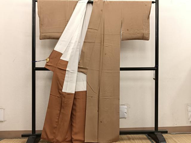 平和屋着物■上質な小紋　箔散らし　金彩　正絹　逸品　BAAY0228mz