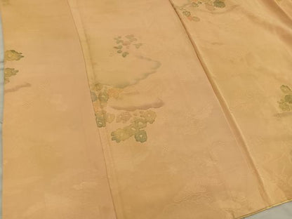 平和屋着物●上質な小紋　雲重ね菊花文　地紋起こし　暈し染め　正絹　逸品　BAAY0230mz